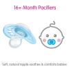 image:imageMAM Original Baby Pacifiers 16 Months Binky for Newborn Babies BPAFree Skin Soft Silicone Nipple Glows in The Dark Developed with Medical Experts 4 Count Made in EuropeShell  Iris  Cotton