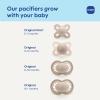image:imageMAM Original Start Baby Pacifiers 03 Months BPAFree Skin Soft Silicone Nipple Glows in The Dark Developed with Medical Experts Specially for Smaller Newborn Mouths 2 Pk with Sterilizer CaseGreenteaLinen