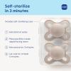 image:imageMAM Original Start Matte Baby Pacifiers 03 Months BPAFree Skin Soft Silicone Nipple Developed with Medical Experts Specially for Smaller Newborn Mouths Easy to Clean 2 Pk with Sterilizer CasePeppermint GreenCotton