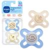 image:imageMAM Original Start Baby Pacifiers 03 Months BPAFree Skin Soft Silicone Nipple Glows in The Dark Developed with Medical Experts Specially for Smaller Newborn Mouths 2 Pk with Sterilizer CasePowder BlueLinen