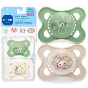 image:imageMAM Original Baby Pacifiers 06 Months Binky for Newborn Babies BPAFree Skin Soft Silicone Nipple Glows in The Dark Developed with Medical Experts 2 Count Made in EuropePeppermint GreenShell