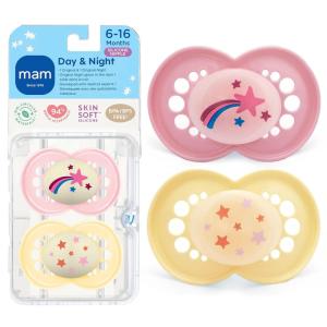 image:imageMAM Original Baby Pacifiers 616 Months Binky for Newborn Babies BPAFree Skin Soft Silicone Nipple Glows in The Dark Developed with Medical Experts 2 Count Sterilizer Case Made in Europe