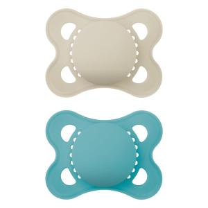 image:imageMAM Original Matte Baby Pacifiers 06 Months Binky for Newborn Babies BPAFree Skin Soft Silicone Nipple Easy to Clean Developed with Medical Experts 2 Count With Sterilizer Case Made in EuropeShell  Teal