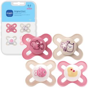 image:imageMAM Original Start Matte Baby Pacifiers 03 Months BPAFree Skin Soft Silicone Nipple Developed with Medical Experts Specially for Smaller Newborn Mouths Easy to Clean 2 Pk with Sterilizer CaseRose PinkCottonFairy DustShell