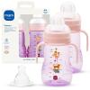 image:imageMAM Trainer Sippy Cup for Toddlers 13 8 oz Transition Drinking Cup with ExtraSoft Spout SpillFree Nipple and NonSlip Handles for Boys 4 Months 1 CountPurple