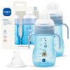 image:imageMAM Trainer Sippy Cup for Toddlers 13 8 oz Transition Drinking Cup with ExtraSoft Spout SpillFree Nipple and NonSlip Handles for Boys 4 Months 1 CountBlue