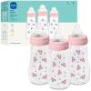 image:imageMAM 6oz Premium Glass Baby Bottle Newborn Wide Neck Slow Flow Breastfeeding Like Silicone Nipple Easy Clean BPA Free 0 Months Easy Switch Between Breast and Bottle 1 Pack UnisexPink Fairy Dust
