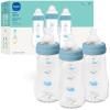 image:imageMAM 6oz Premium Glass Baby Bottle Newborn Wide Neck Slow Flow Breastfeeding Like Silicone Nipple Easy Clean BPA Free 0 Months Easy Switch Between Breast and Bottle 1 Pack UnisexBlue Teal