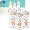 image:imageMAM 6oz Premium Glass Baby Bottle Newborn Wide Neck Slow Flow Breastfeeding Like Silicone Nipple Easy Clean BPA Free 0 Months Easy Switch Between Breast and Bottle 1 Pack UnisexCotton