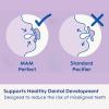 image:imageMAM Perfect Baby Pacifier 06 Months Extra Thin Nipple Developed with Orthodontists Clinically Proven Glows in The Dark BPAFree Silicone Pack of 2 Made in EuropeBlue  Beige