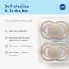 image:imageMAM Perfect Baby Pacifier 16 Months Extra Thin Nipple Developed with Orthodontists Clinically Proven Glows in The Dark BPAFree Silicone Pack of 2 Made in EuropeShellCotton