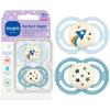 image:imageMAM Perfect Baby Pacifier 16 Months Extra Thin Nipple Developed with Orthodontists Clinically Proven Glows in The Dark BPAFree Silicone Pack of 2 Made in EuropeBlue TealBlue Sky