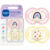 image:imageMAM Perfect Baby Pacifier 16 Months Extra Thin Nipple Developed with Orthodontists Clinically Proven Glows in The Dark BPAFree Silicone Pack of 2 Made in EuropeFairy DustButter Yellow