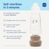 image:imageMAM 11oz Easy Start AntiColic Wide Neck Baby Bottle Fast Flow BreastfeedingLike Nipple Reduces Colic Gas amp Reflux Easy to Clean BPA Free 4 Months Made in Europe 2 PackPurple Iris