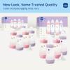 image:imageMAM 9oz Easy Start AntiColic Wide Neck Baby Bottle Medium Flow BreastfeedingLike Nipple Reduces Colic Gas amp Reflux Easy to Clean BPA Free 2 Months Bonus Fast Flow Nipple 4 PackPurple Iris  Pink Fairy Dust