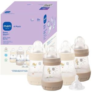 image:imageMAM 5oz Easy Start AntiColic Wide Neck Vented Baby Bottle Slow Flow BreastfeedingLike NippleReduces Colic Gas amp Reflux Easy Clean BPA Free0 Months Made in EuropeBonus Medium Flow NippleCotton  Linen