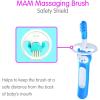 image:imageMAM Massaging Baby Toothbrush Gum Cleaner and Massager with Brushy The Bear Character Interactive App for Boys 3 Months BluePink