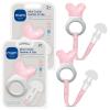 image:imageMAM Mini Cooler Baby Teether with Clip 2 Pack  Cooling Teething Rings for Teething Relief Lightweight EasyGrip Design Reaches Back Teeth Refrigerator Safe Infant Teething ToyPink
