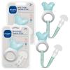 image:imageMAM Mini Cooler Baby Teether with Clip 2 Pack  Cooling Teething Rings for Teething Relief Lightweight EasyGrip Design Reaches Back Teeth Refrigerator Safe Infant Teething ToyBlue