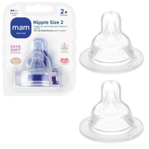 image:imageMAM Baby Bottle Nipples Slow Flow Size 1 for 0 Month Newborn Babies Skin Soft BPA Free Silicone 94 Nipple Acceptance Fits All MAM Bottles Developed with Medical Experts 4 Pack Made in Europe2 Count Pack of 1