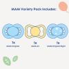 image:imageMAM Variety Pack Baby Pacifier Includes 3 Types of Pacifiers Nipple Shape Helps Promote Healthy Oral Development 3 Pack 616 Months UnisexOpaque  Ivory White  Linen