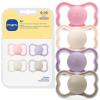 image:imageMAM Air Pacifier for Babies 616 Months Extra Air Flow for Sensitive Skin Developed with Medical Experts BPAFree Skin Soft Silicone 4 Count Made in EuropeFairy DustPurple IrisCottonDune