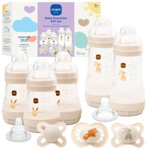 image:imageMAM Easy Start AntiColic Baby Bottle amp Pacifier Set 5 Self Sterilizing Bottles 3X 5oz 2X 9oz amp 3 Original Pacifiers 016 Months  Extra Nipples Newborn Feeding Gift SetCotton