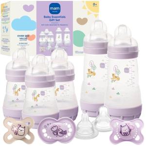 image:imageMAM Easy Start AntiColic Baby Bottle amp Pacifier Set 5 Self Sterilizing Bottles 3X 5oz 2X 9oz amp 3 Original Pacifiers 016 Months  Extra Nipples Newborn Feeding Gift SetPink Fairy Dust