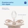 image:imageMAM Perfect Baby Pacifier 03 Months Extra Thin Nipple Developed with Orthodontists Clinically Proven Glows in The Dark BPAFree Silicone Pack of 2 Made in EuropeSky  Cotton
