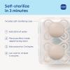 image:imageMAM Perfect Baby Pacifier 03 Months Extra Thin Nipple Developed with Orthodontists Clinically Proven Glows in The Dark BPAFree Silicone Pack of 2 Made in EuropeSky  Cotton