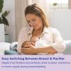 image:imageMAM Perfect Baby Pacifier 06 Months Extra Thin Nipple Developed with Orthodontists Clinically Proven Glows in The Dark BPAFree Silicone Pack of 2 Made in EuropeBlue Sky Pale Mint