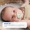 image:imageMAM Variety Pack Baby Pacifier Includes 3 Types of Pacifiers Nipple Shape Helps Promote Healthy Oral Development 3 Pack 06 Months GirlLinen  Powder Blue  Linen