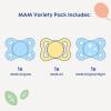 image:imageMAM Variety Pack Baby Pacifier Includes 3 Types of Pacifiers Nipple Shape Helps Promote Healthy Oral Development 3 Pack 06 Months GirlLinen  Powder Blue  Linen