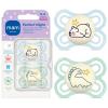 image:imageMAM Perfect Baby Pacifier 06 Months Extra Thin Nipple Developed with Orthodontists Clinically Proven Glows in The Dark BPAFree Silicone Pack of 2 Made in EuropeBlue Sky Pale Mint