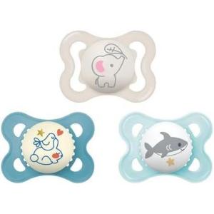 image:imageMAM Variety Pack Baby Pacifier Includes 3 Types of Pacifiers Nipple Shape Helps Promote Healthy Oral Development 3 Pack 06 Months GirlLinen  Powder Blue  Linen