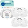 image:imageMAM Nipple Shields for Breastfeeding Large 23mm  Ultra Thin Silicone Shield for Latch Assist Protects Sore or Flat Nipples SkinSoft Surface Sterilizing Case Included BPA Free 2 Pack