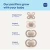 image:imageMAM Original Matte Baby Pacifiers 06 Months Binky for Newborn Babies BPAFree Skin Soft Silicone Nipple Easy to Clean Developed with Medical Experts 2 Pack with Sterilizer Case Made in EuropeRose Pink Purple IrisCotton