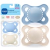 image:imageMAM Original Matte Baby Pacifiers 06 Months Binky for Newborn Babies BPAFree Skin Soft Silicone Nipple Easy to Clean Developed with Medical Experts 2 Pack with Sterilizer Case Made in EuropeBlue TealCotton