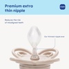image:imageMAM Perfect Baby Premium Pacifier 06 Months Extra Thin Nipple 2 PackShellButter Yellow